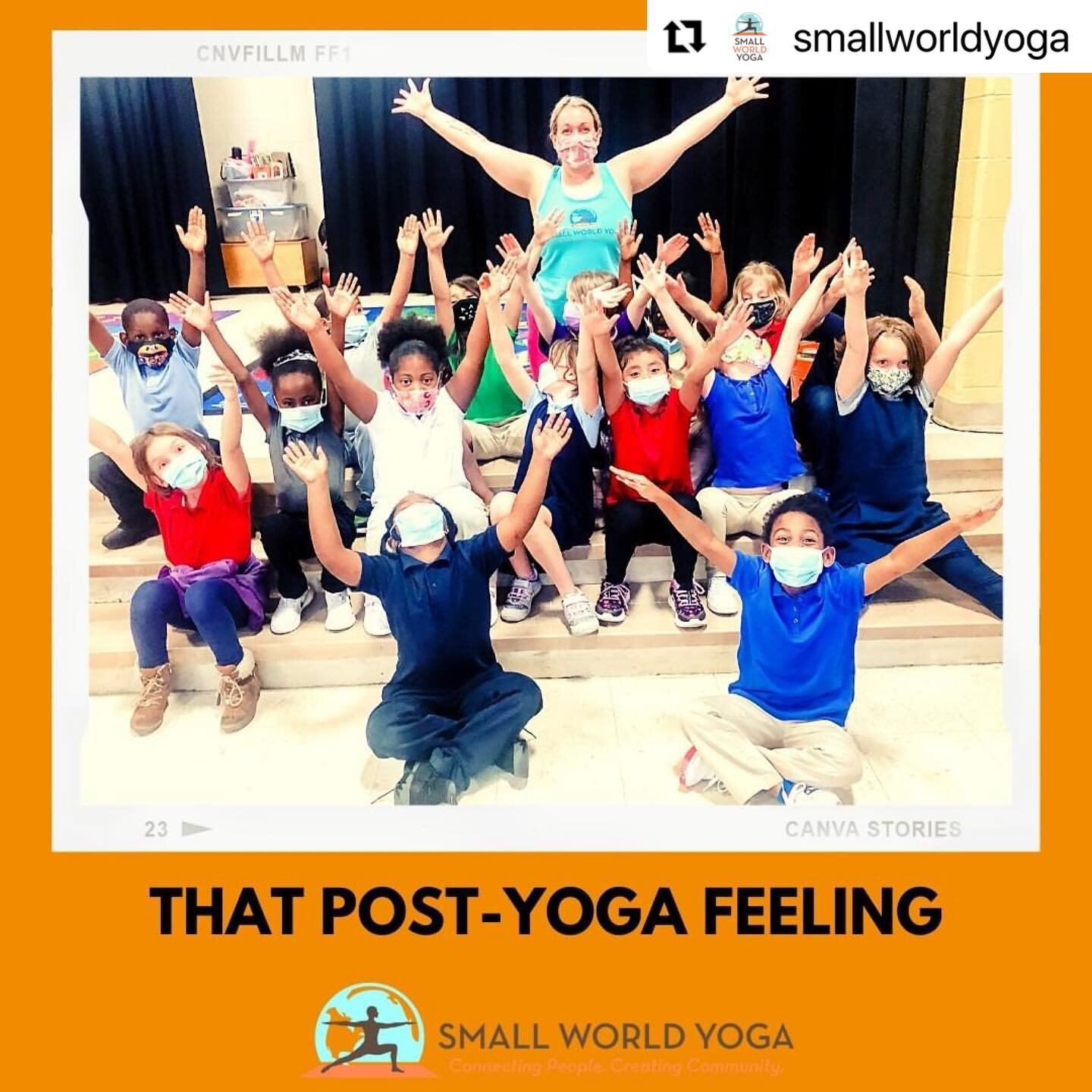 #Repost @smallworldyoga
・・・
&quot;Because of the yoga classes, they have been able to tap into their bodies and figure out where they are feeling stress or frustration and then what to do with that. It has been absolutely amazing to see them taking i