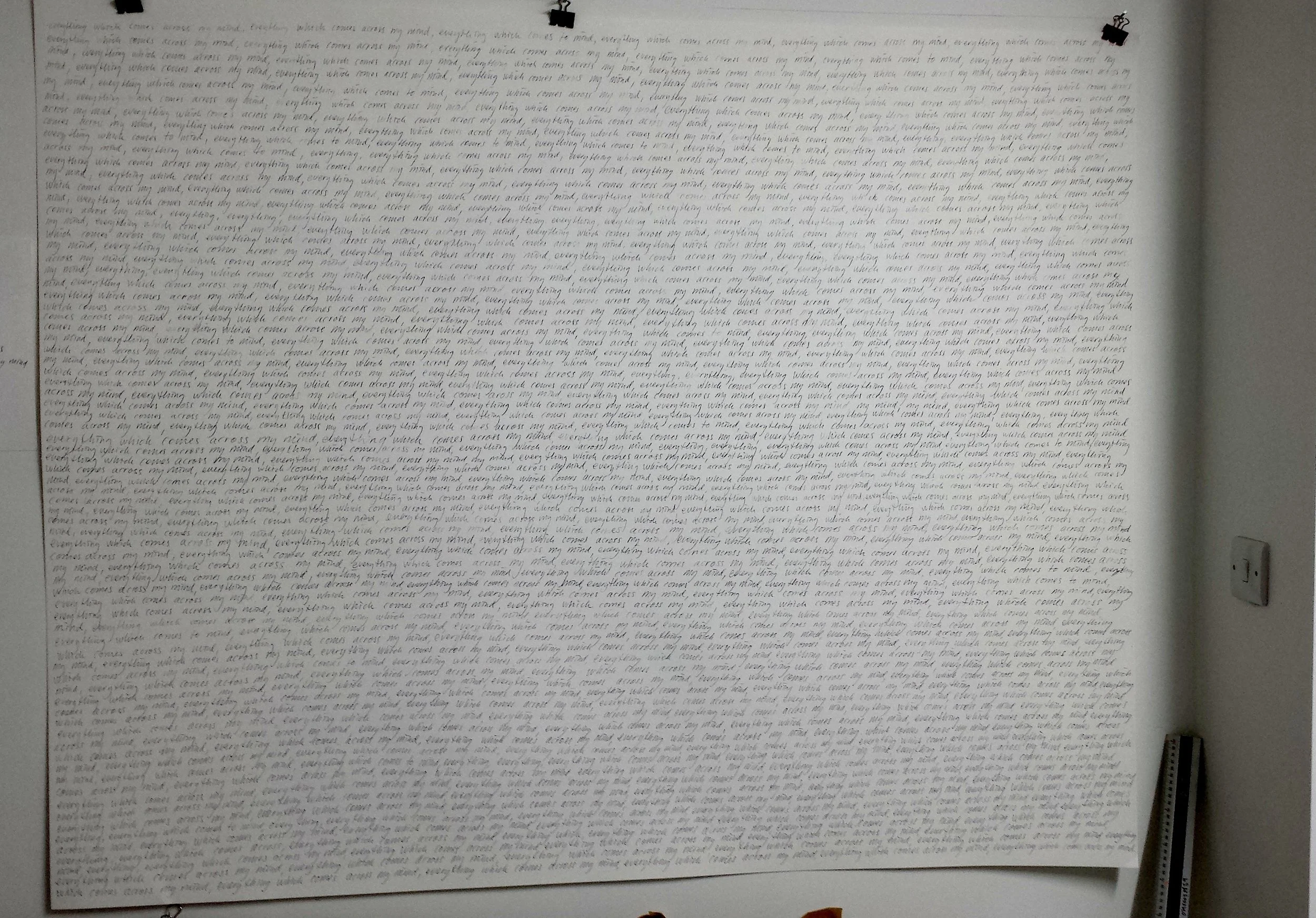 Everything which comes across my mind ink on paper 153 cm x 122 cm