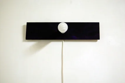 Black lamp (from the show at Sonia Rosso gallery The Title of the Show is too Sad.) Unique.