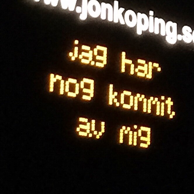 Digital sign on the E4  (I think I am lost)