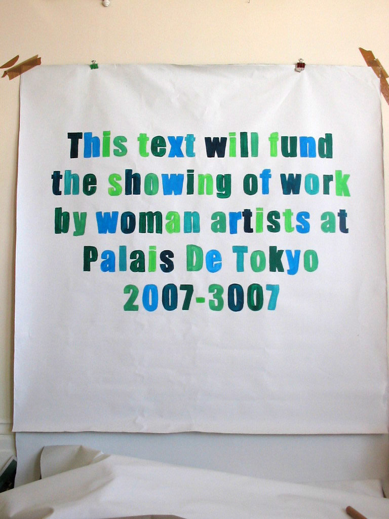  1000 years. My Palais de Tokyo contribution for their auction 2007.  At the time very few artworks by women were shown at the public gallery. It was sold! 