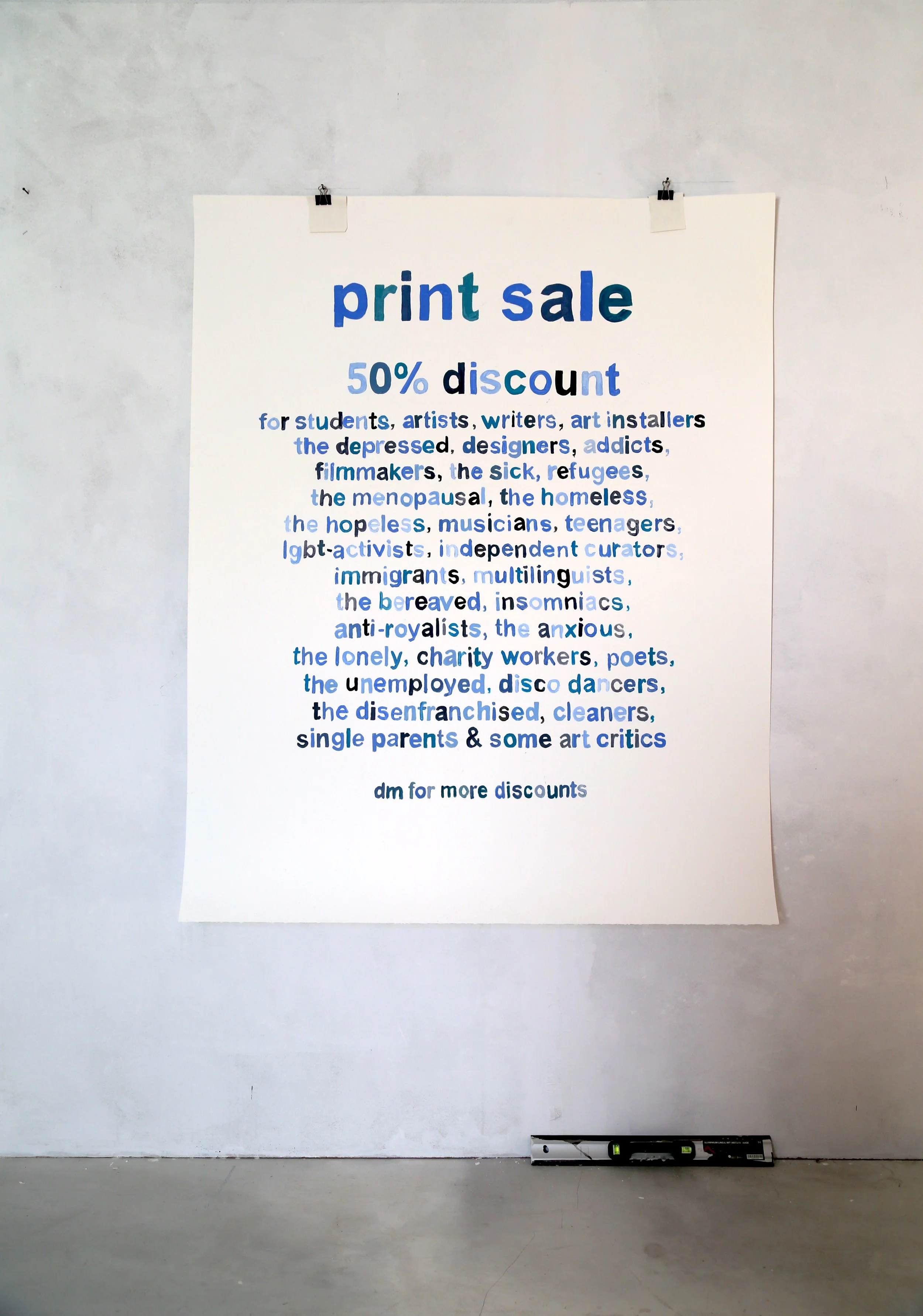 Print Sale Acrylic on paper 153 cm X 122 cm 2023 