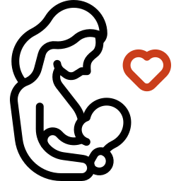 A black and white illustration of a person with a cross symbol on their chest and a red heart around their head.