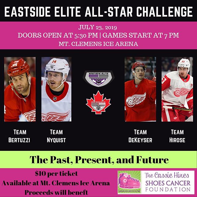 🎟🎟Tickets now available at Mt. Clemens Ice Arena🎟🎟 👀Come see the @esehockey All-Stars along with special guest @c_4owler 👀
Proceeds to benefit @cassiehinesshoescancer