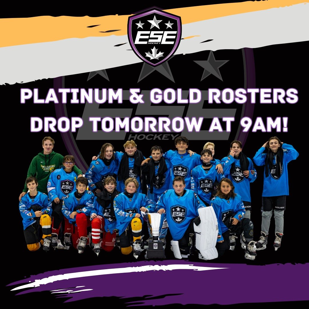 🚨 Platinum & Gold Rosters Drop Tomorrow at 9AM!
Don’t miss it — full rosters will be live at 9AM tomorrow!
📲 Link in bio or check: https://gamesheetstats.com/seasons/9924/schedule
#ESEHockey #SummerLeague #RosterReveal