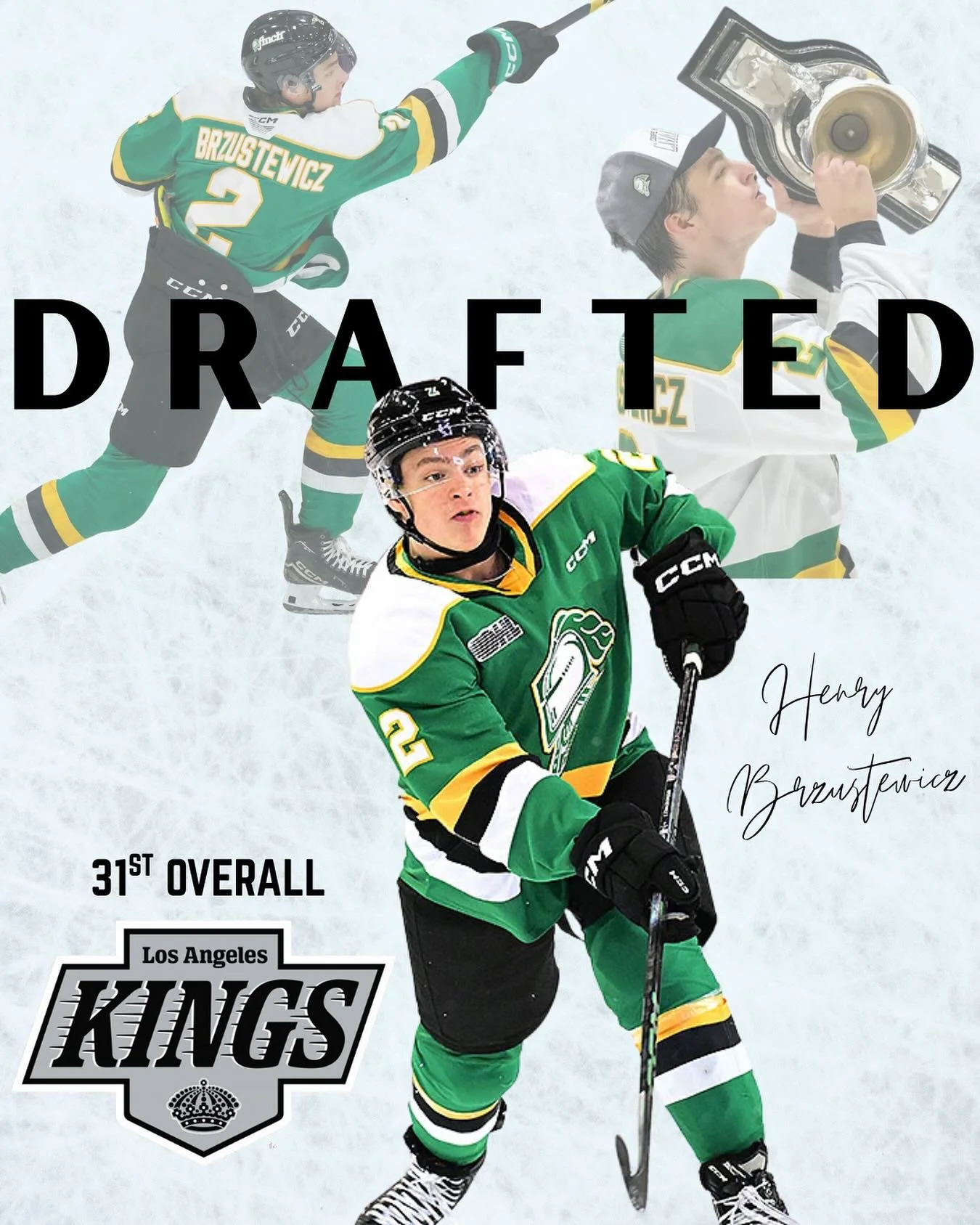 Congratulations to our very own @henrybrzustewicz2 on being drafted 31st overall to the @lakings tonight! 👑