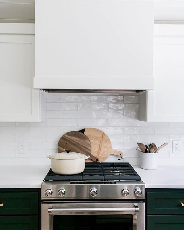 We loved designing and building this space. Simplicity can still make a huge statement. Loved that we went bold with this lower cabinet color!