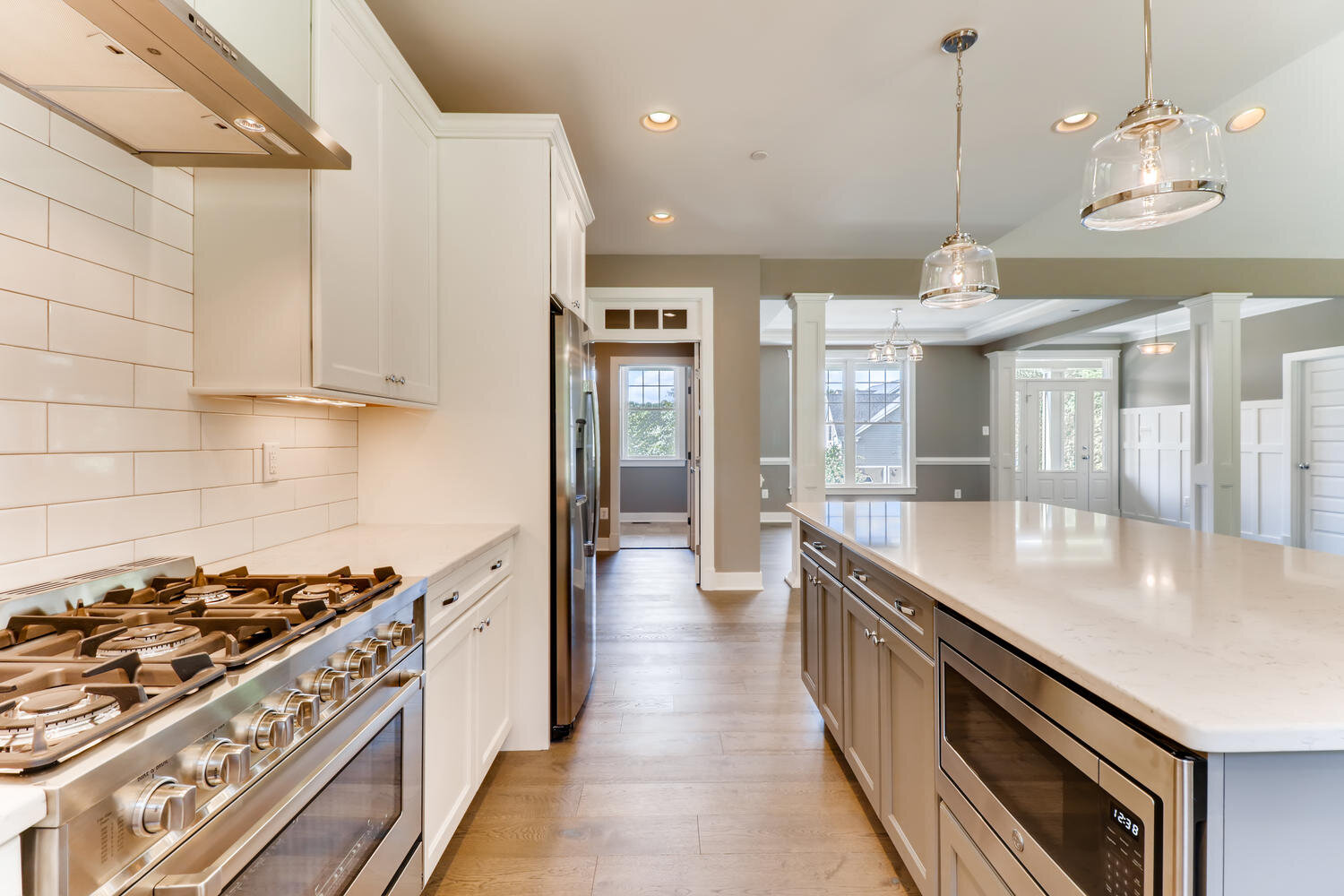 Kitchen design one story custom home