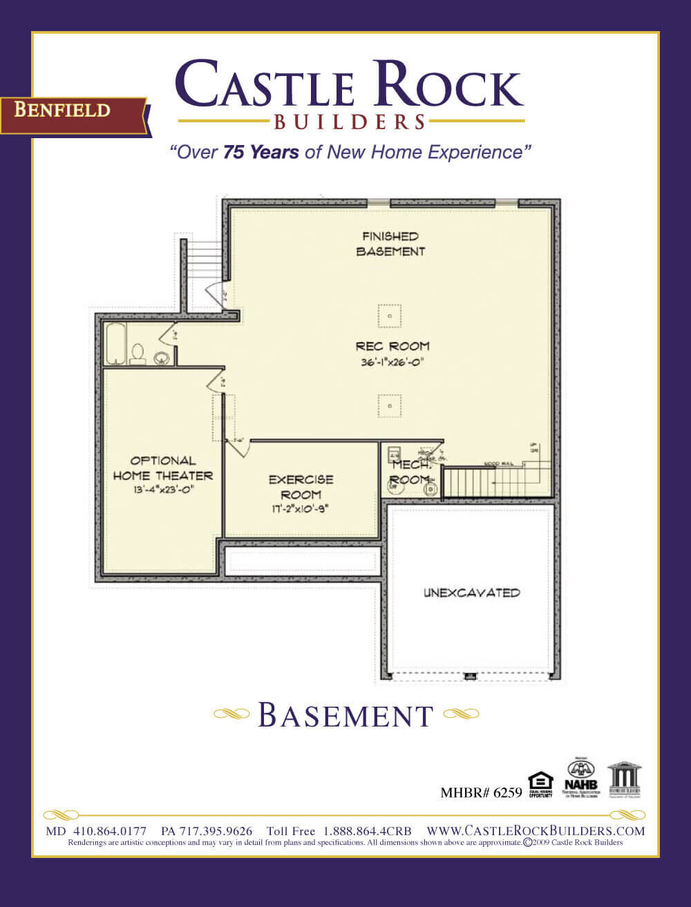 Benfield rancher plan basement