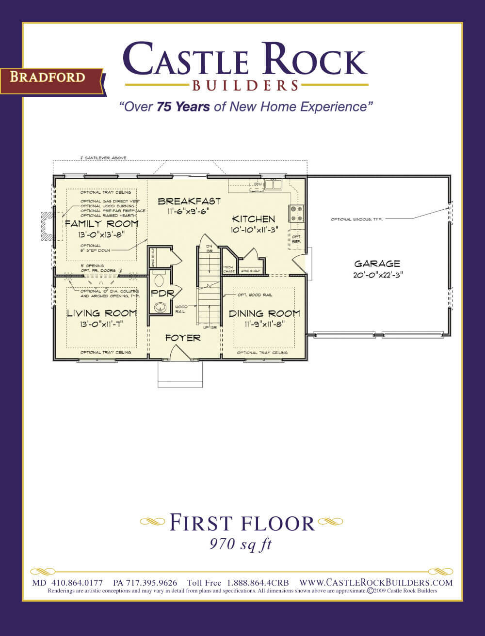 Bradford home plan main level