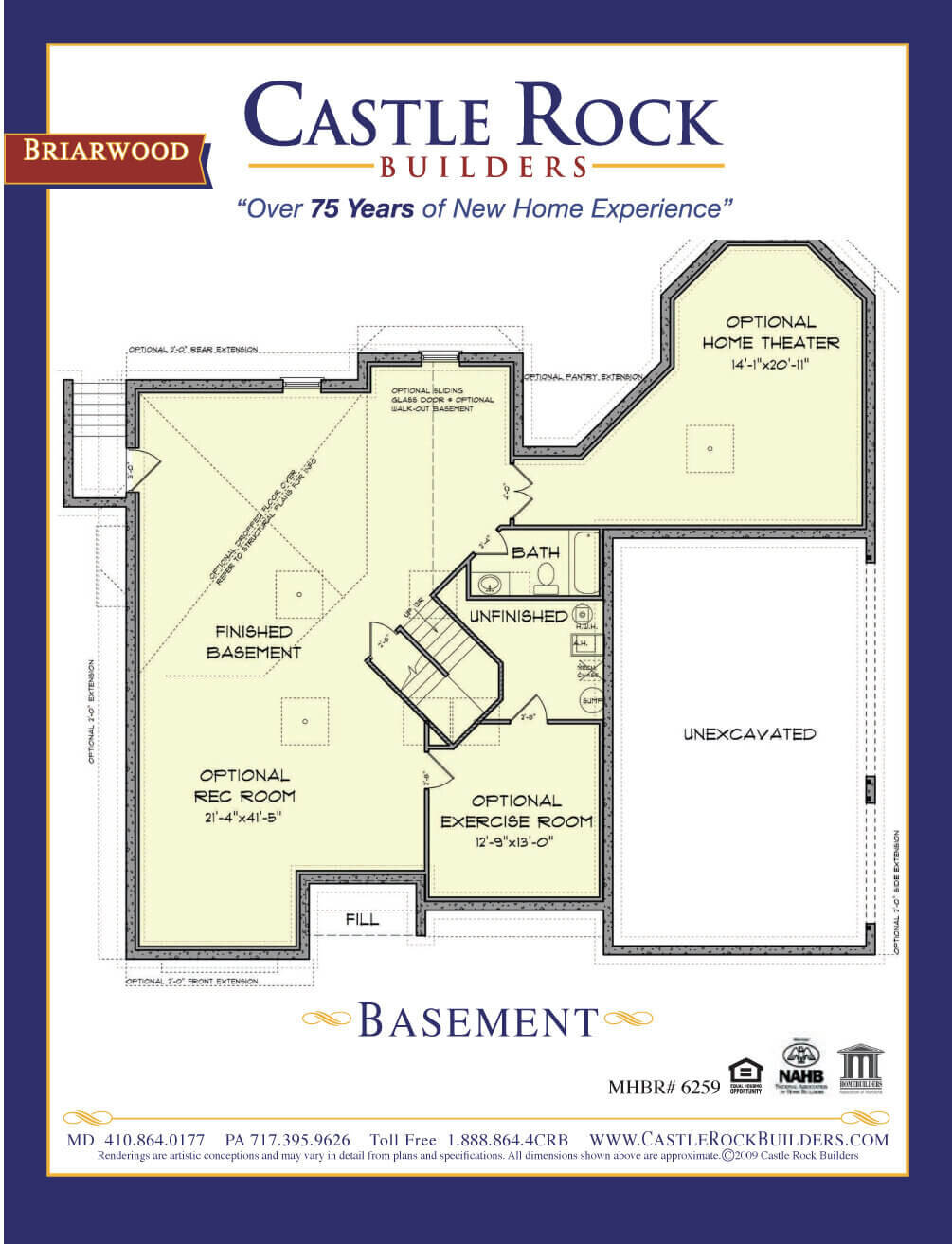 Briarwood house plan basement
