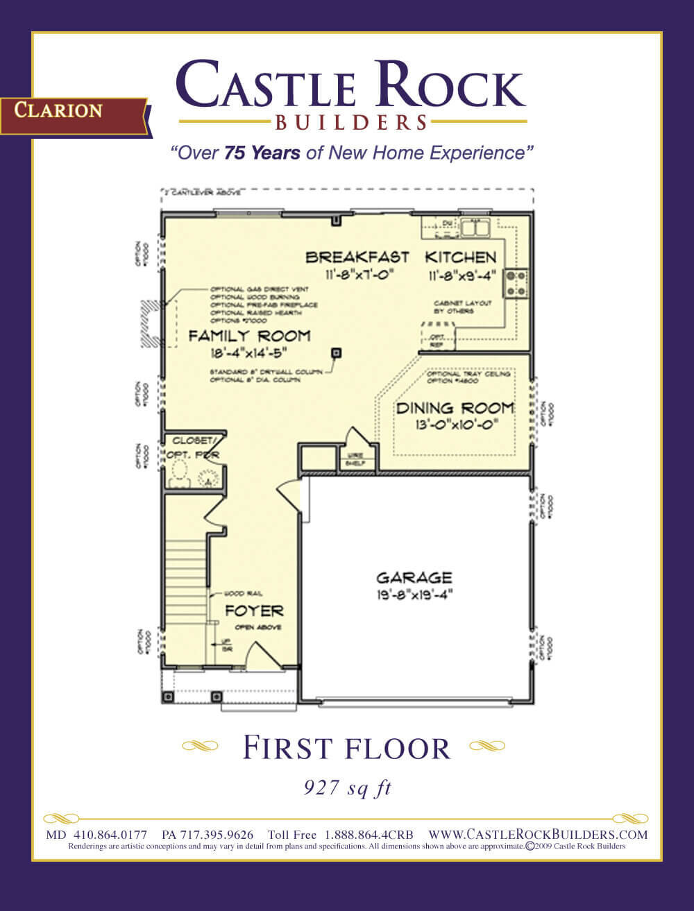 Clarion builders plan main level