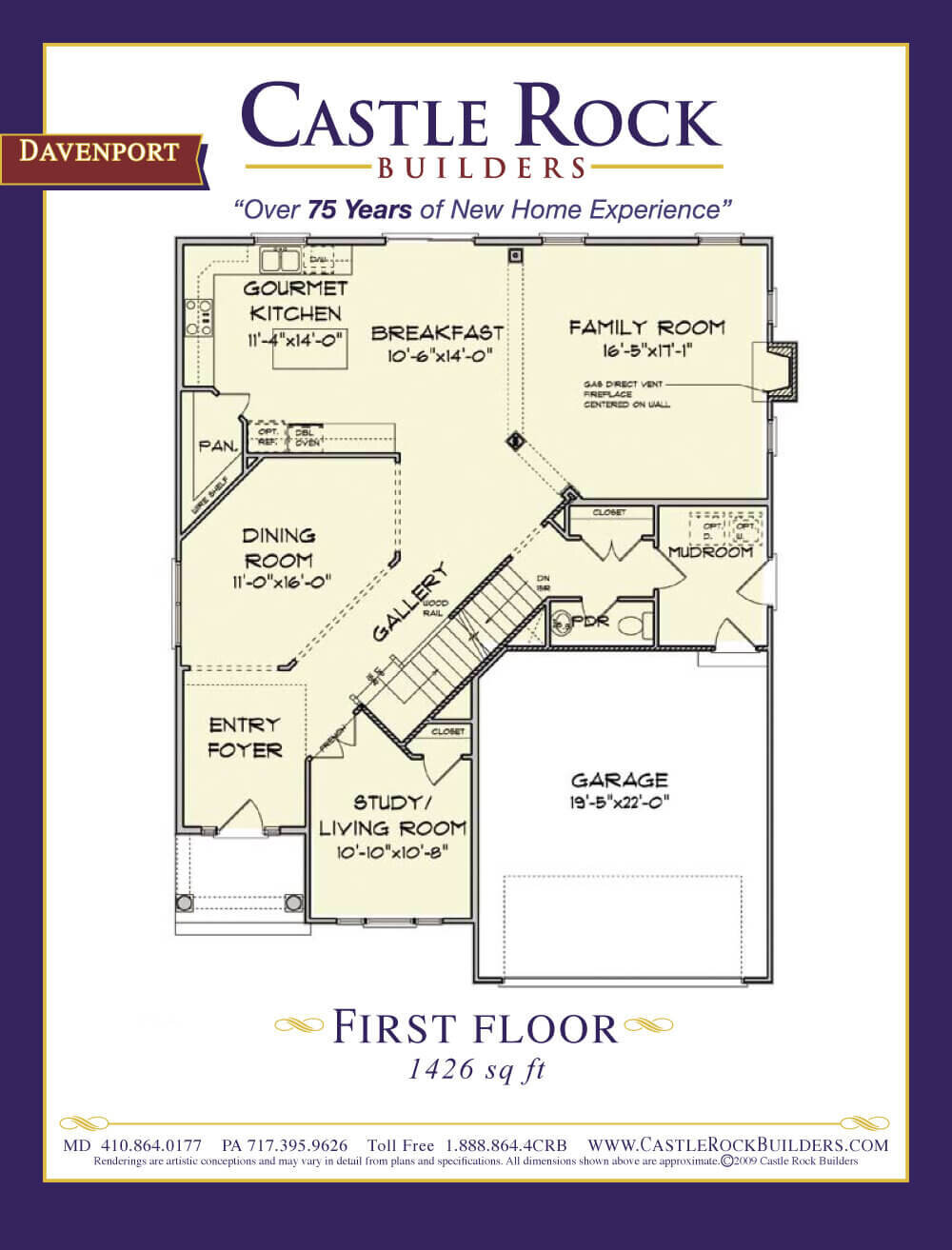 Davenport floor plan first level
