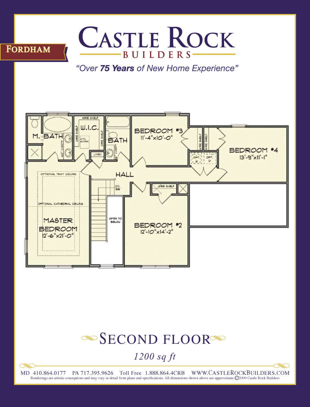 Fordham new construction plan second level