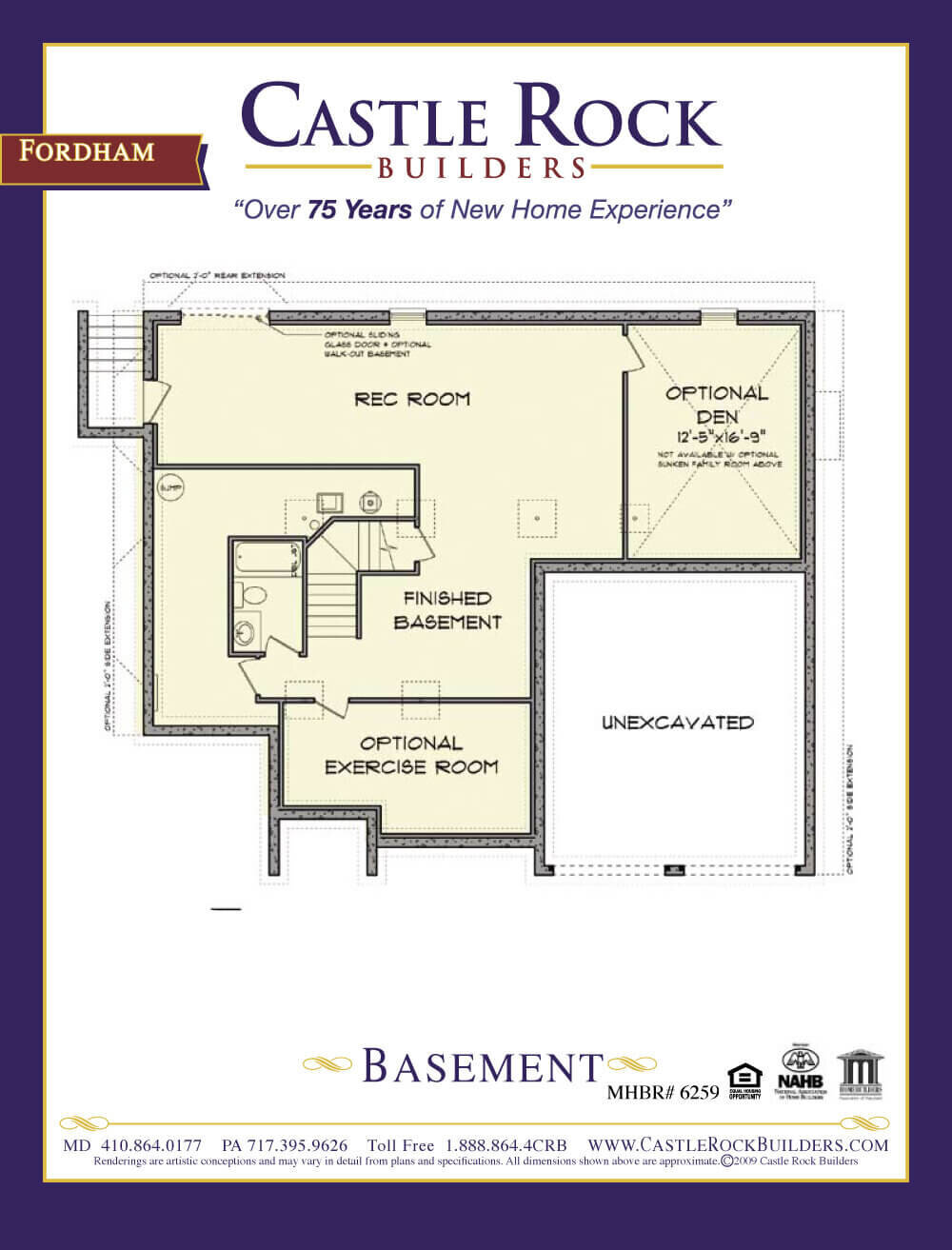 Fordham new construction plan basement