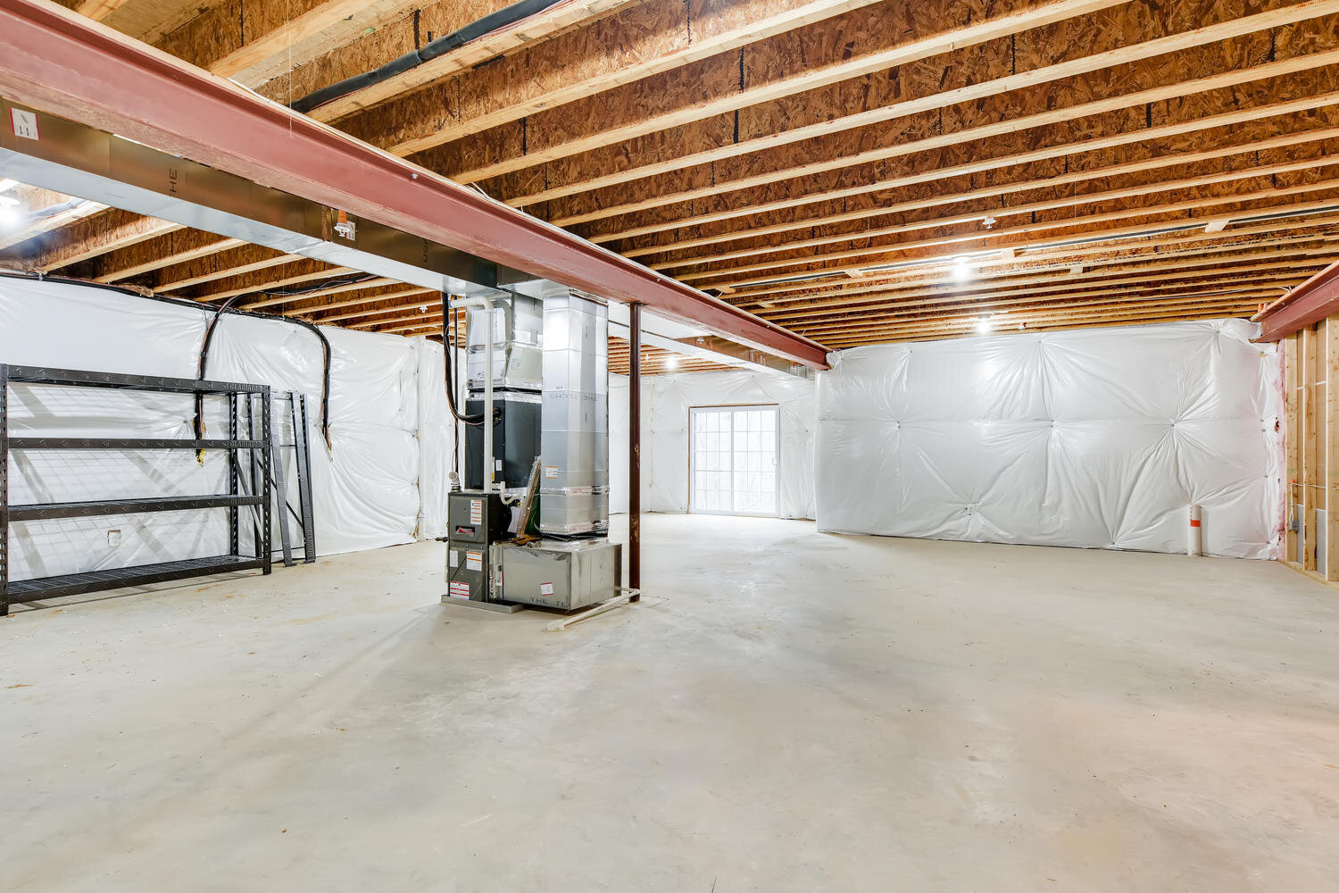 Rancher unfinished basement in Harford county Maryalnd