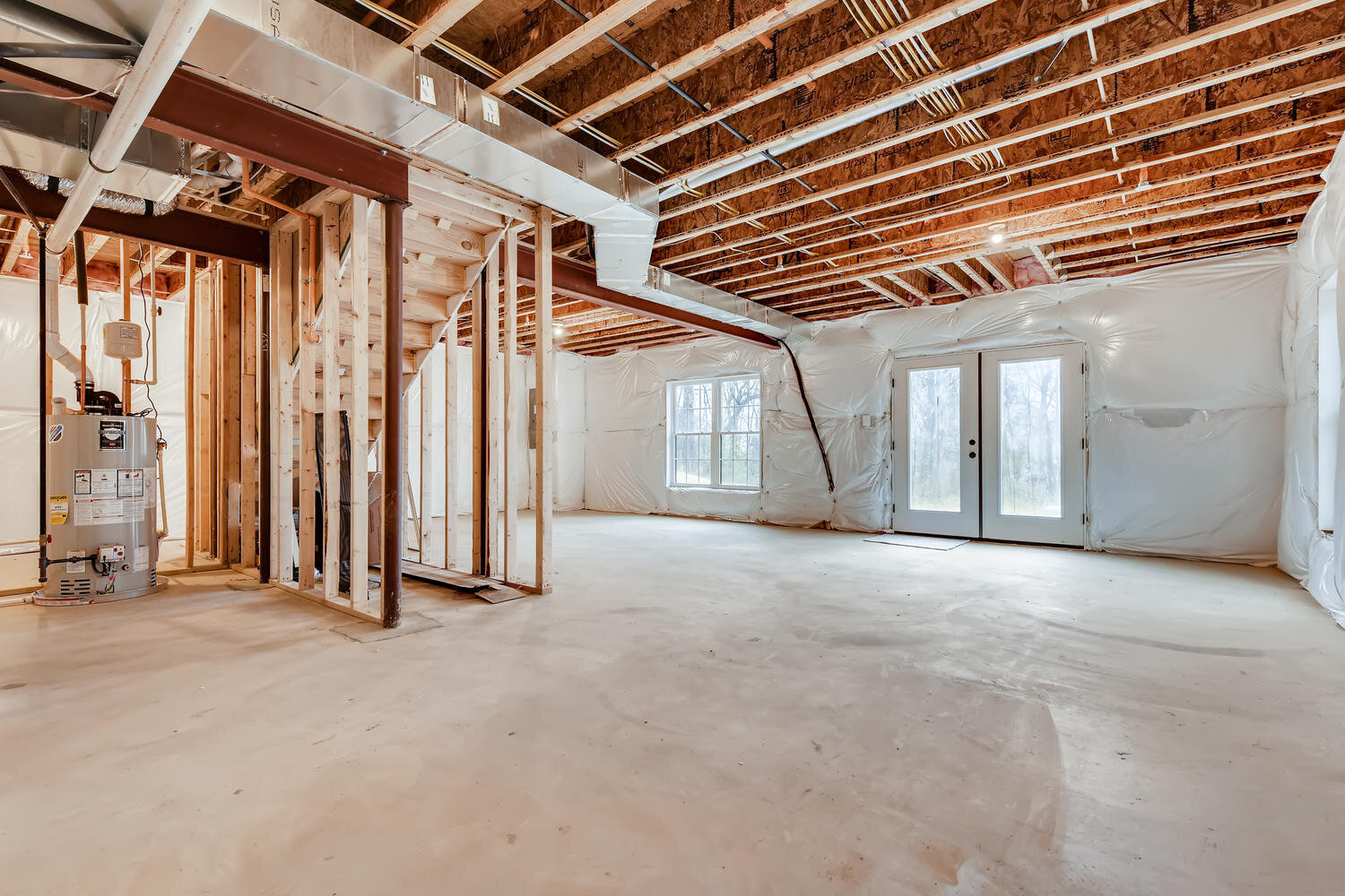 Unfinished basement Castle Rock Builders MD