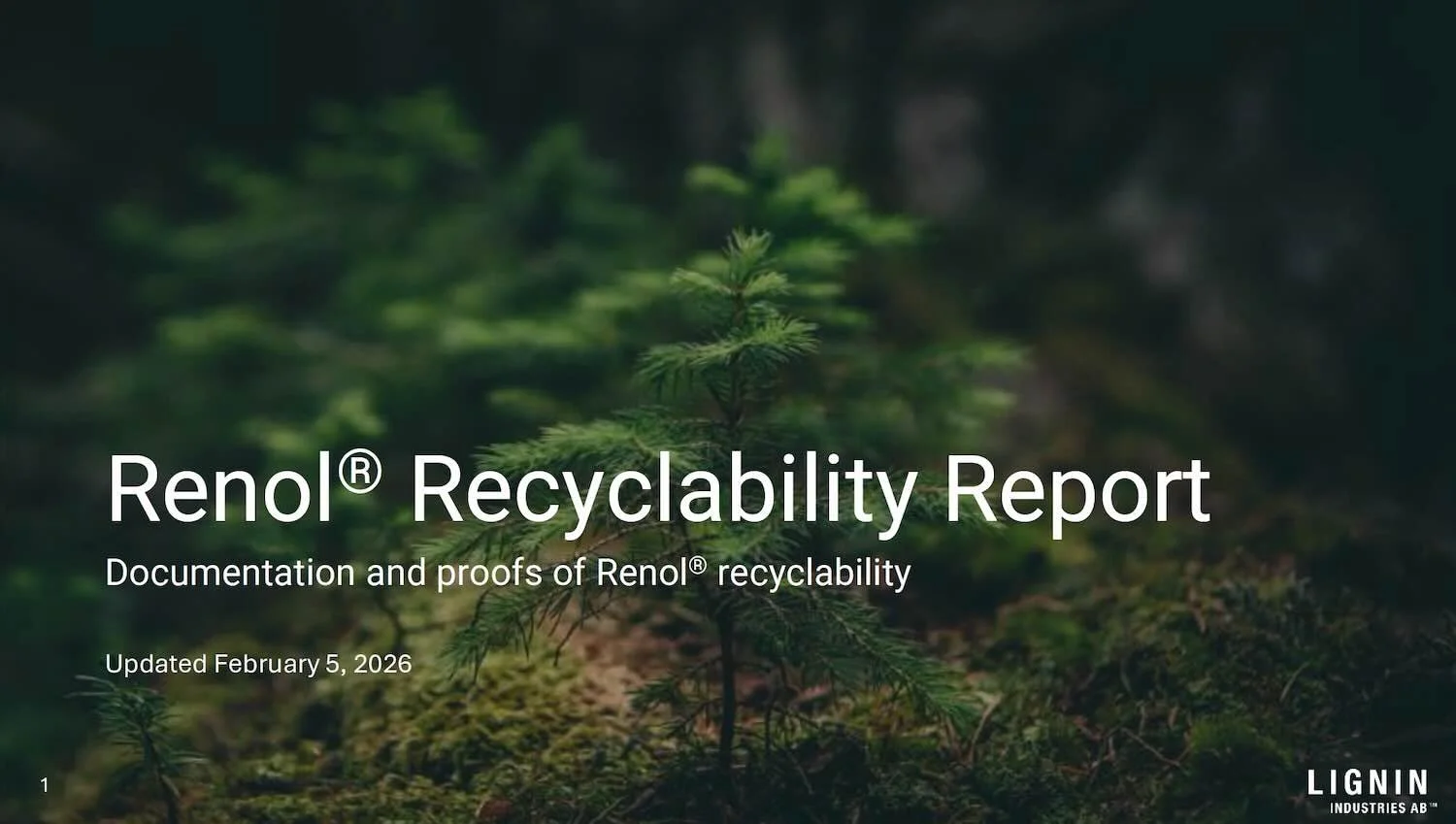 Lignin Renol Recyclability Report