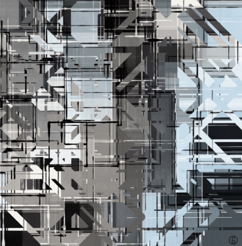 Panic Squares - Blue - by MBL