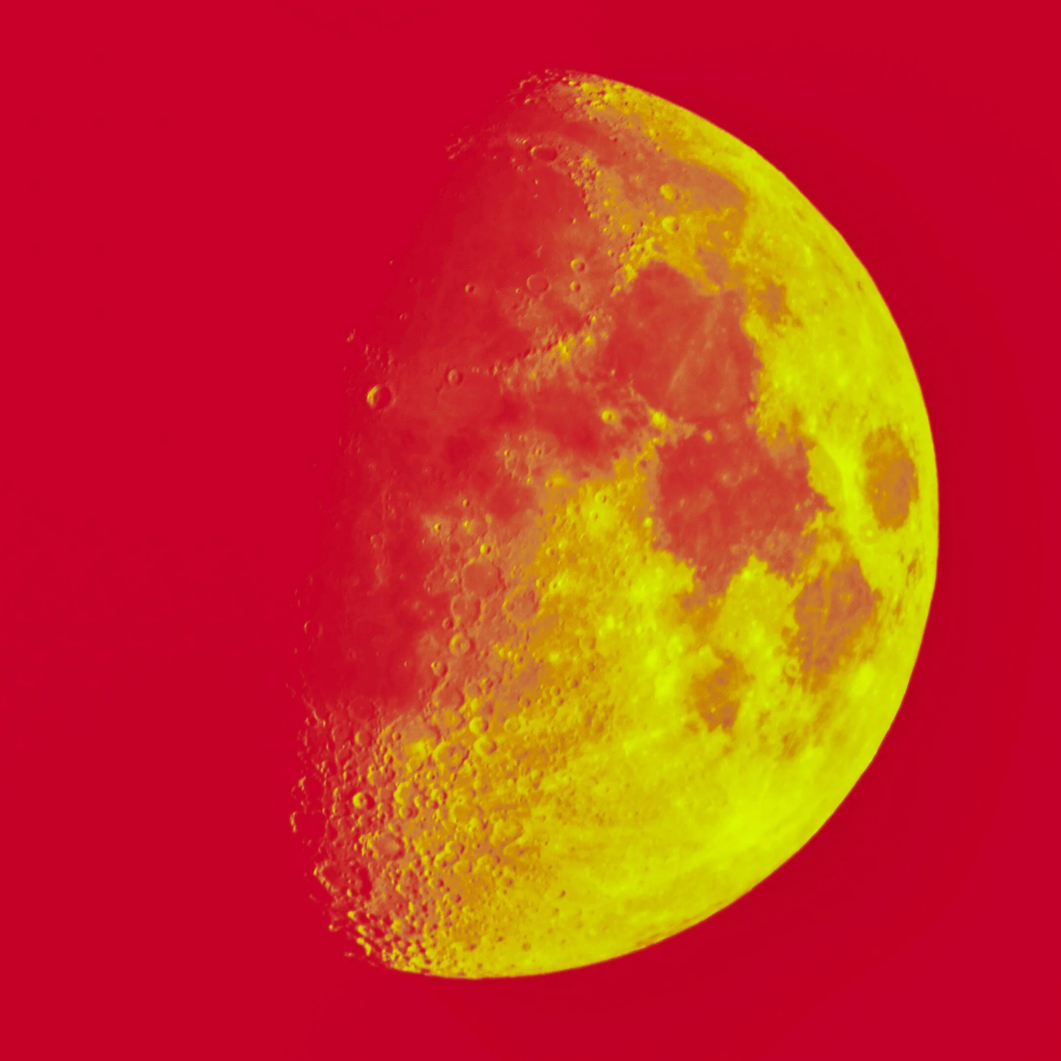 ¾ Moon (Yellow/Red) by Andrew Gershon