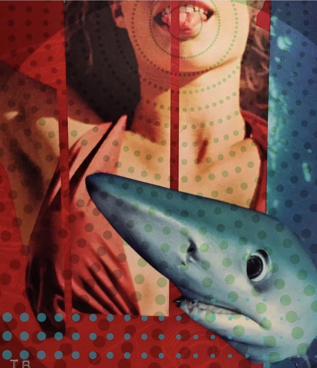Big Blue, Red Shark by Todd Brown 