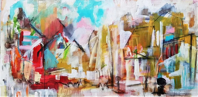 Versailles Painted Ladies by Marie Manon Corbeil$2,800.00Acrylic on Canvas60” x 30”