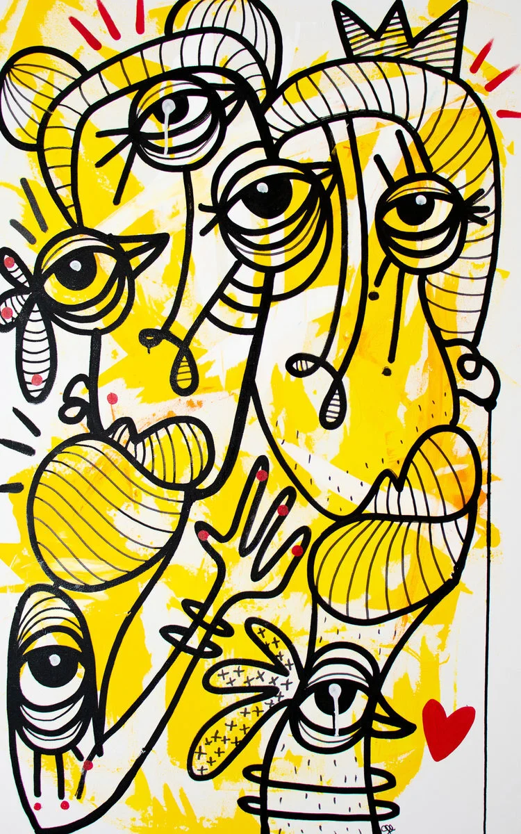 The Good &amp; the Bad by Sandra R. Escobar$1,200.00Acrylic on Canvas30” x 48”