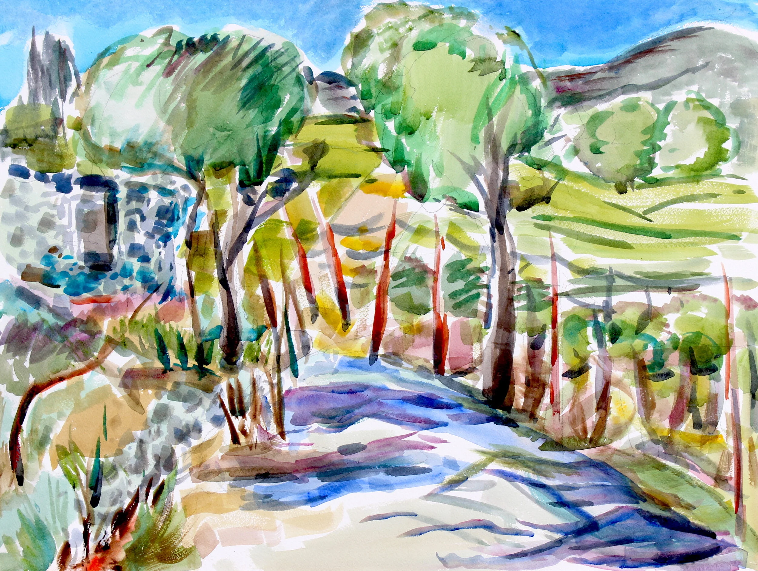 Path with Cast Shadows by Richard Fox