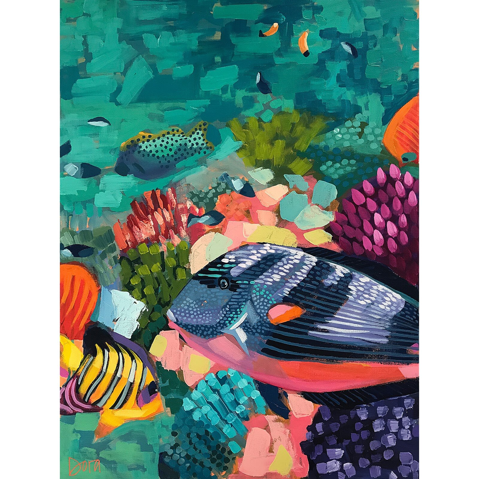 Scuba Scene by Dora Knuteson