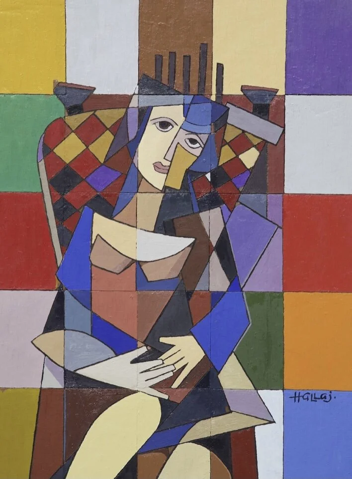 Seated Woman 14 W x 18 H x 2 D in