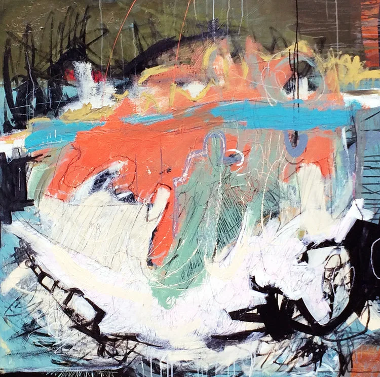 Swell and Surge by Theresa Vandenberg Donche$3,000.00Acrylic, Oil stick, Ink and Pencil on Canvas48” x 48”