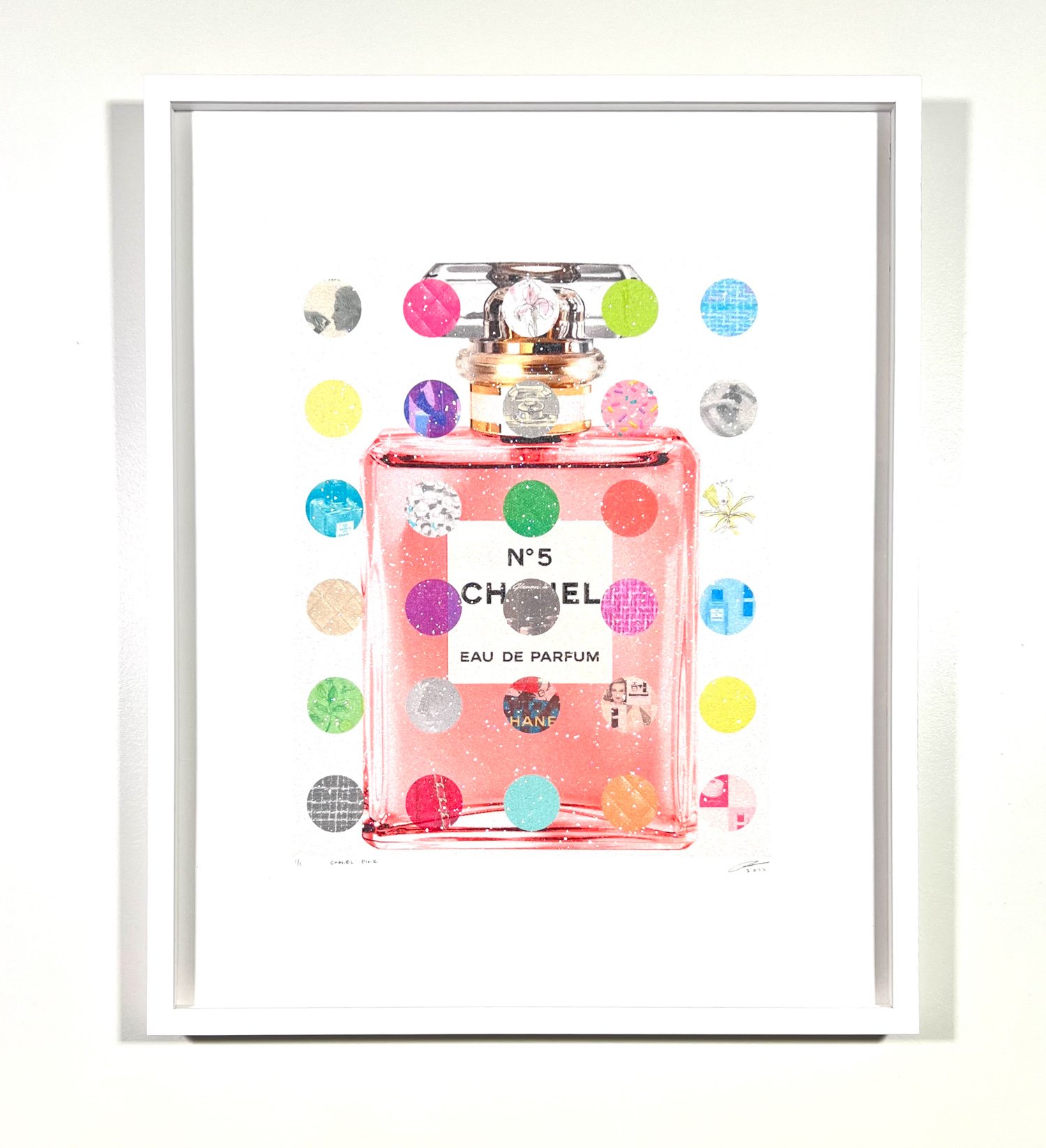 pink Chanel with circle dots