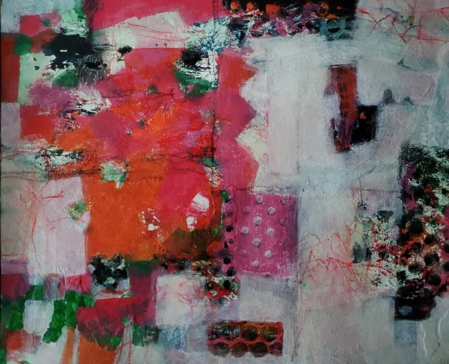 close up of abstract Building Blocks collage