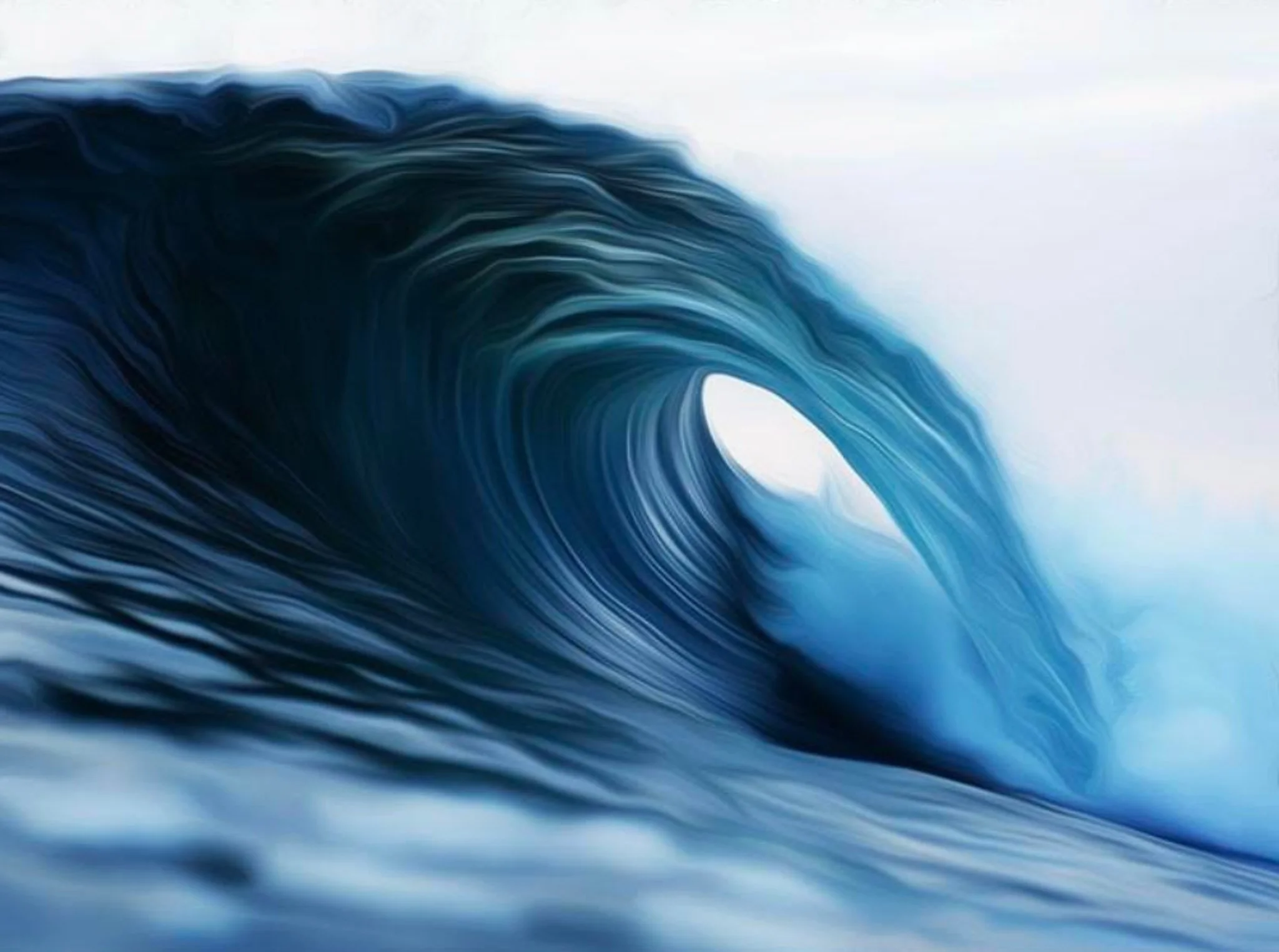 Image of large blue wave