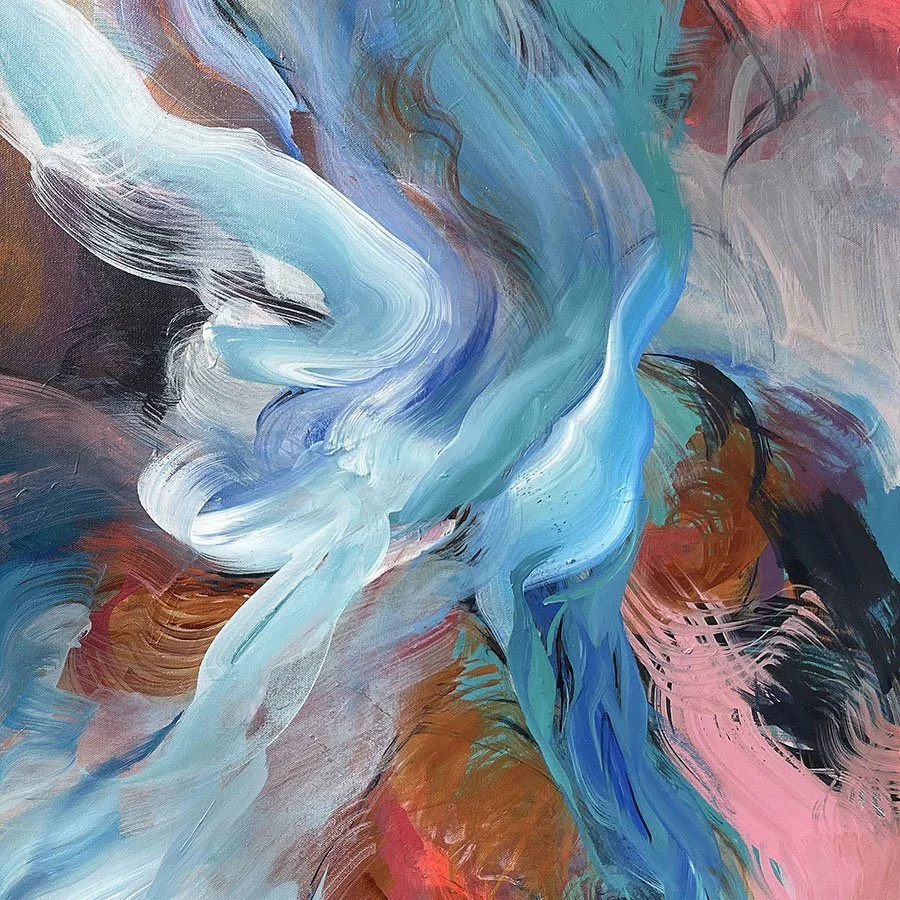 Close up of Gateway abstract painting