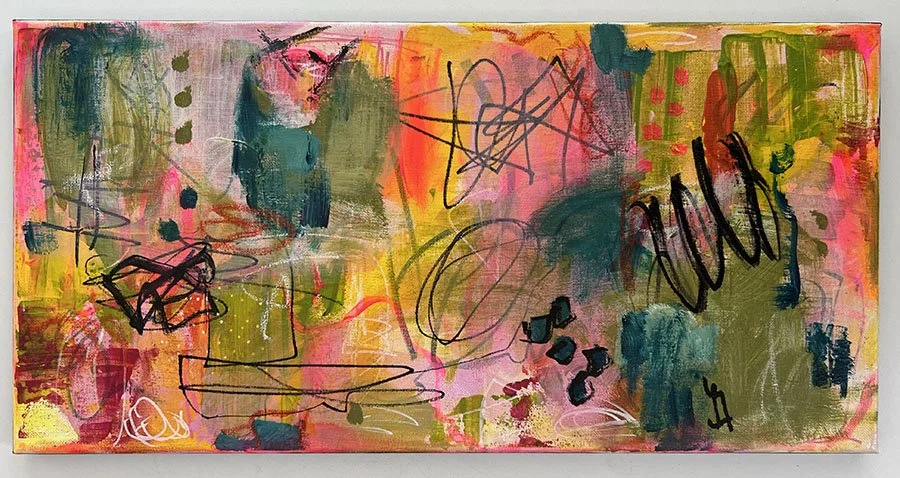 Abstract Rise Above 3 with a variety of colors such as oranges and yelllows