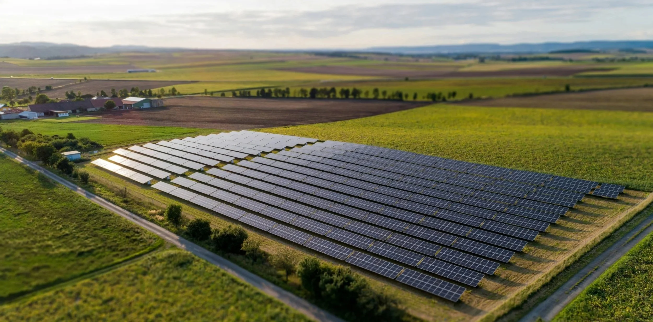 Solar panels installed on a UK commercial roof