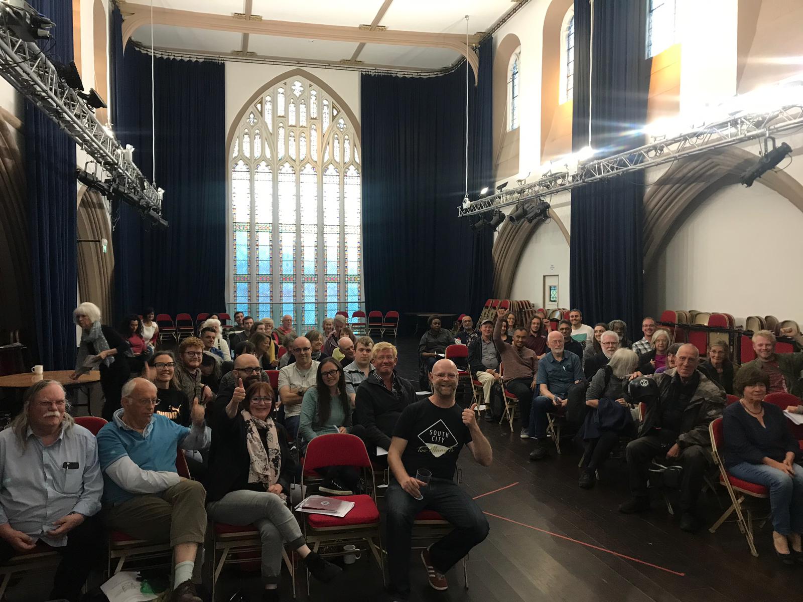 Bristol West CLP celebrating voting to send the GND to conference!