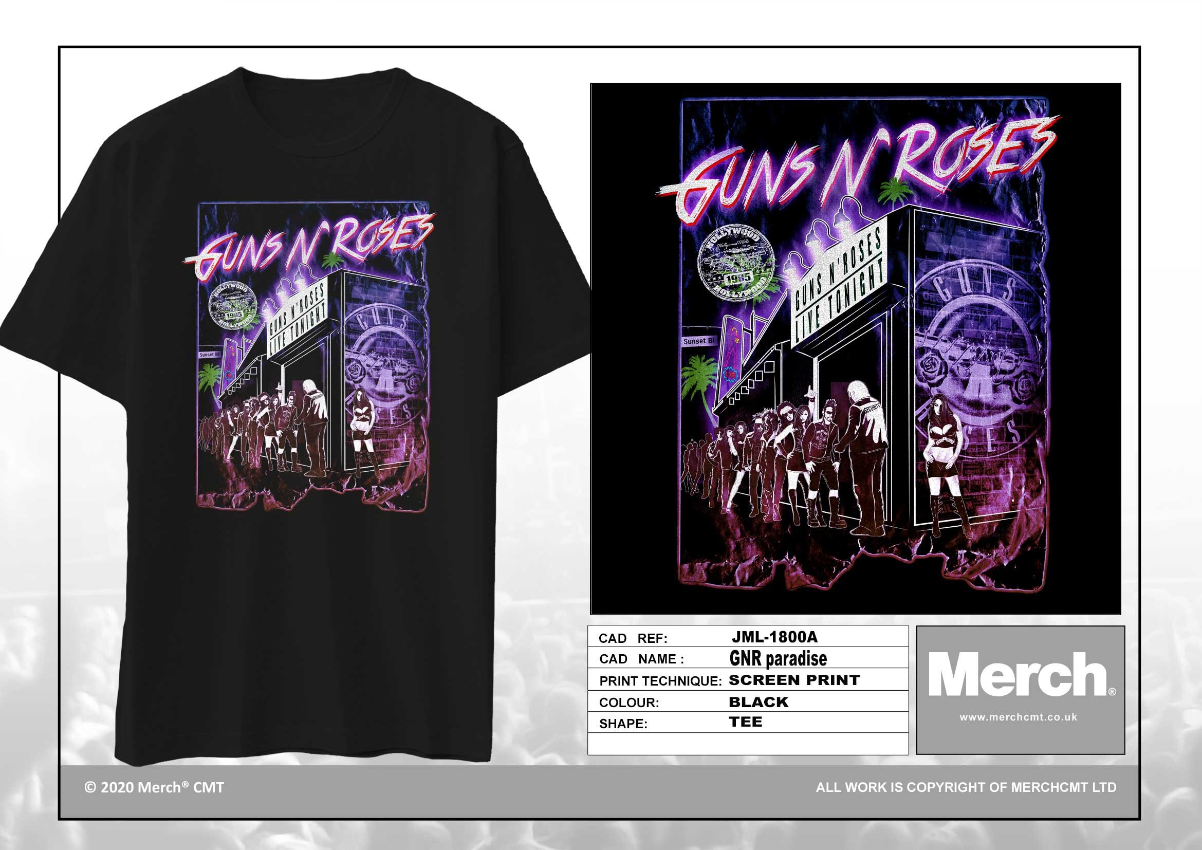 Guns N Roses Designs Merch Cmt Licensed T Shirts Apparel