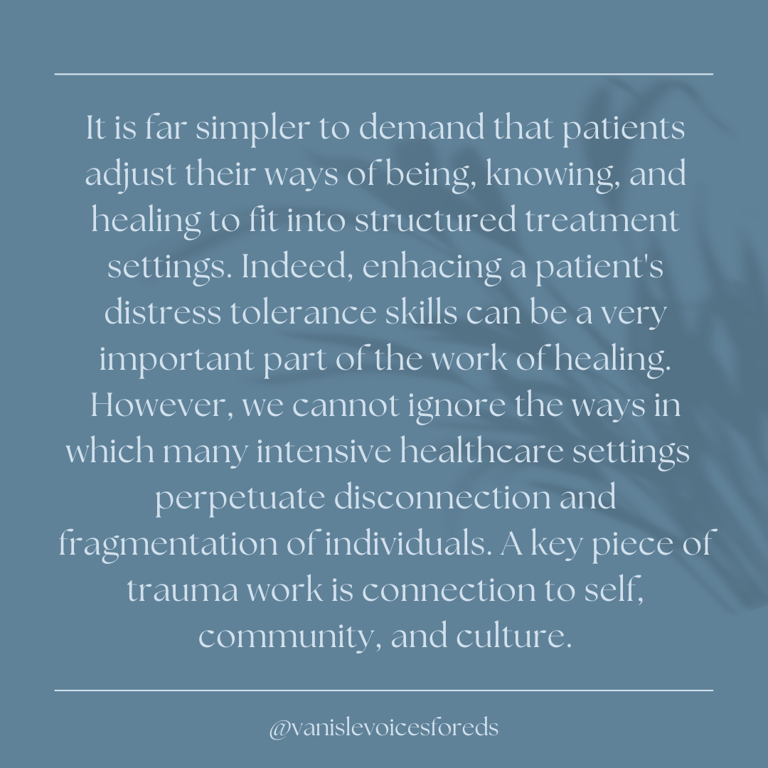 When it comes to eating disorder treatment settings and a patient's suitability there is an important distinction in how we talk about the distress that can arise in clinical settings. Patients are not (3).png