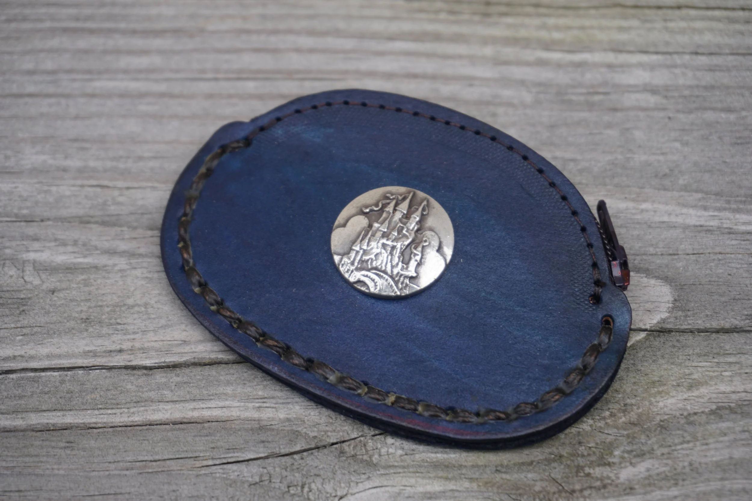Leather Coin Purse w/ screw back Castle Concho