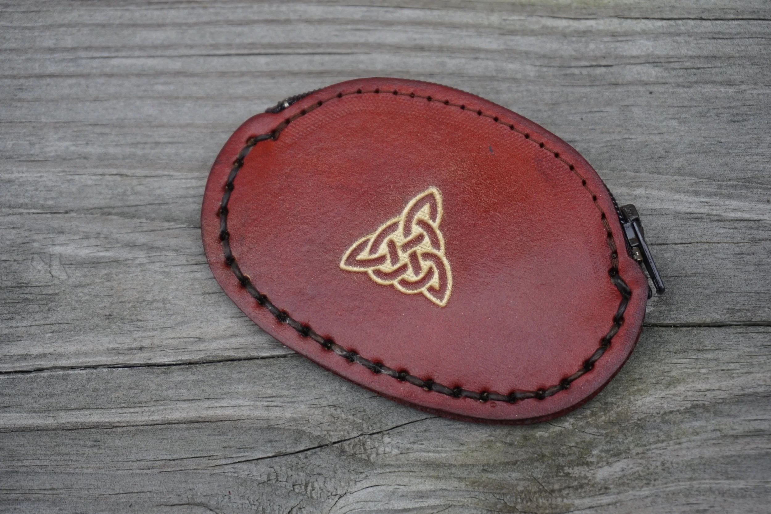 Leather Coin Purse w/Celtic Knotwork