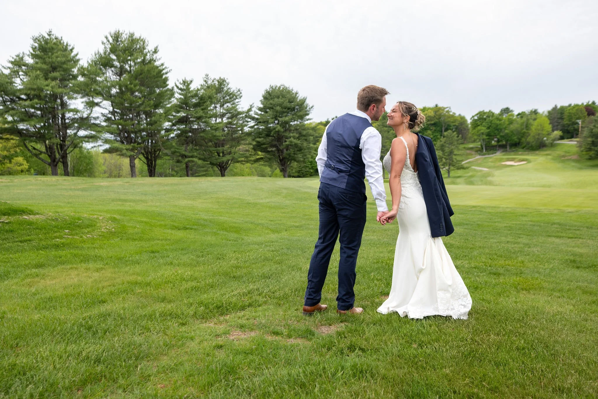 Lakeside Vows and Apple Blossoms: Beth &amp; Cameron's Spring Wedding at Augusta Country Club | Manchester, Maine