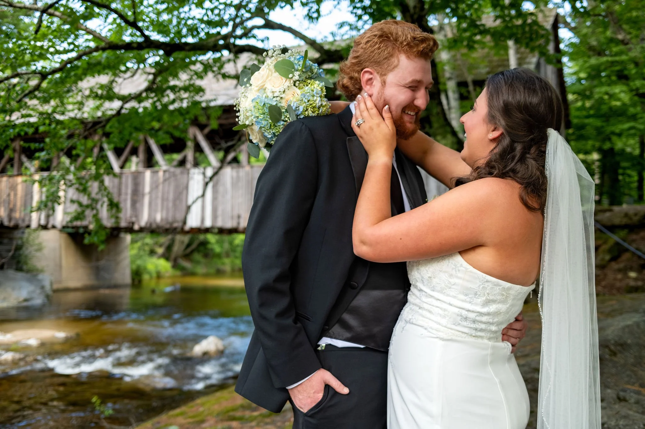 Rooted at the River: Alyssa &amp; Colby's Summer Wedding at the Sunday River Covered Bridge | Newry, Maine