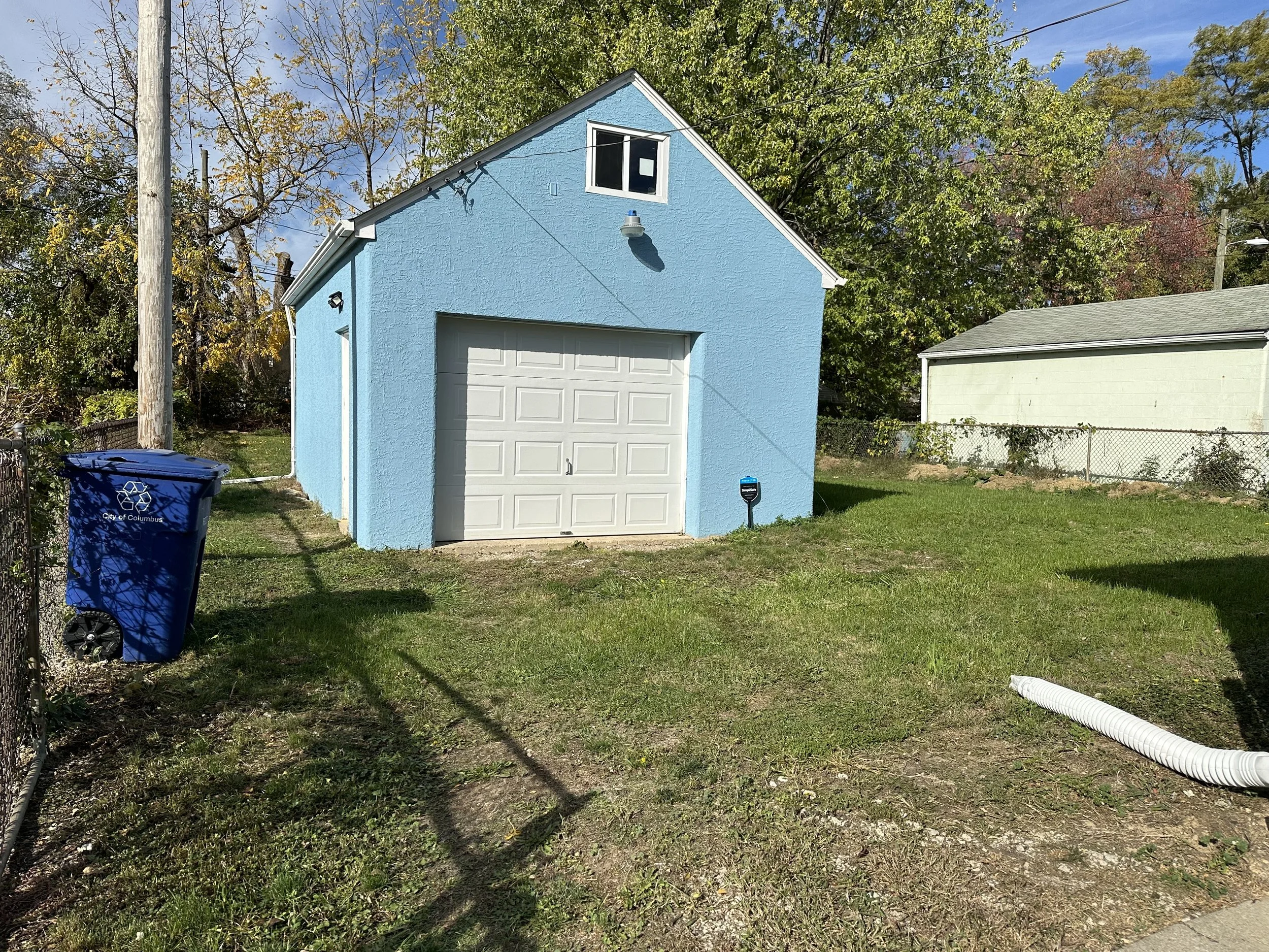 This is what the backyard looked like in fall 2024, before I began landscaping out back.
