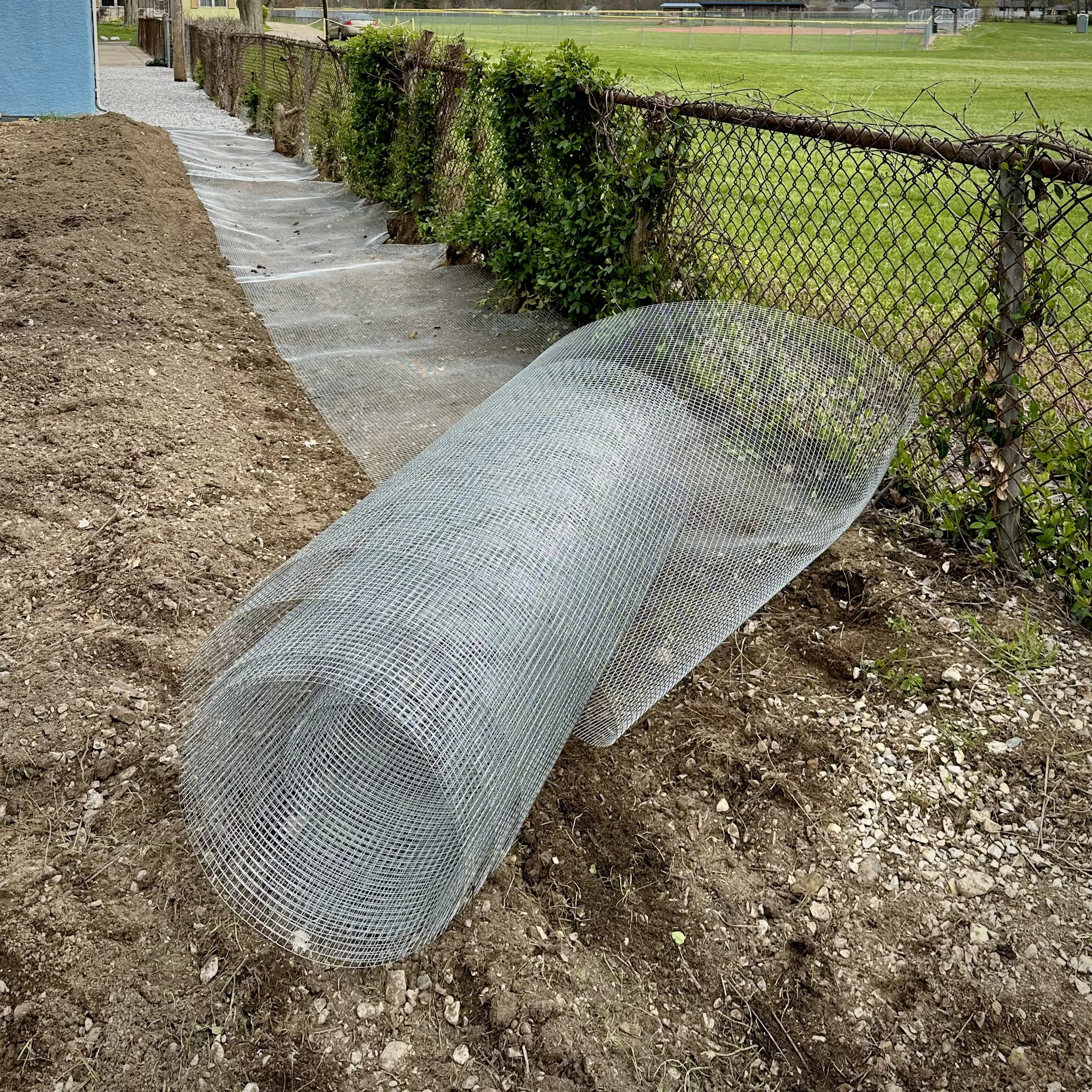 Groundhog-proofing the perimeter with hardware cloth