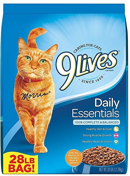 9 Lives Daily Essentials with Chicken, Beef &amp; Salmon Flavor Dry Cat Food