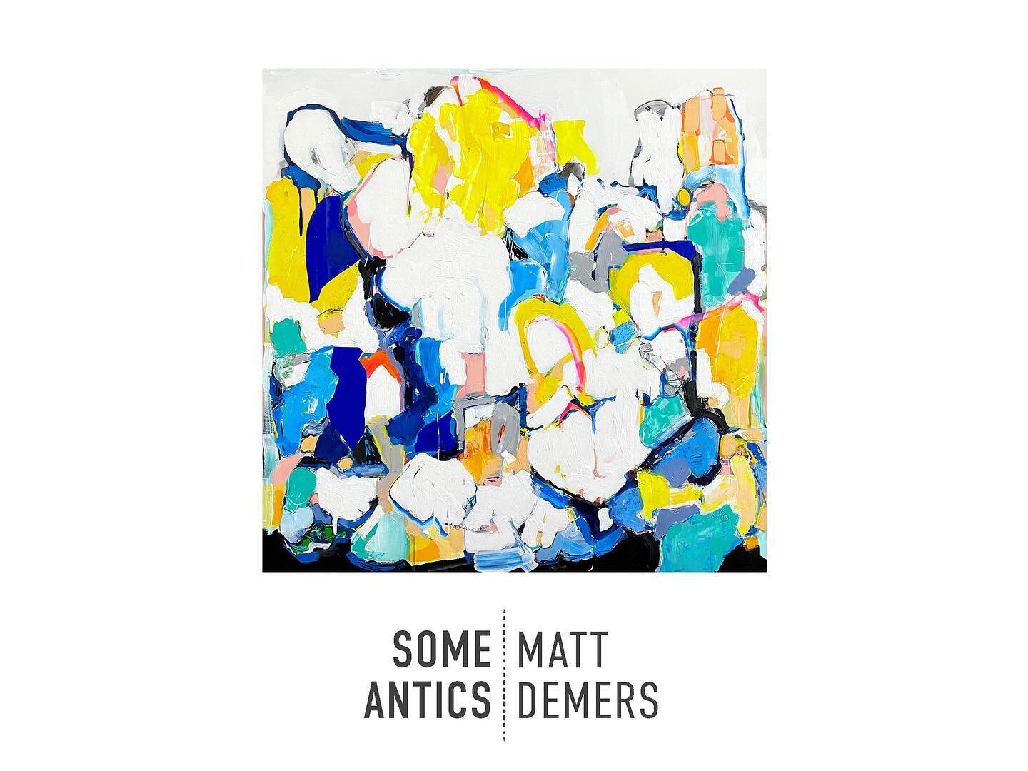 Now on view @thepresshotel gallery, &ldquo;Some Antics&rdquo; features the work of Maine artist @_mattdemers_ ✨&thinsp;
&thinsp;
Matt&rsquo;s incredibly vibrant and intuitive work breathes life into this gallery space. I can&rsquo;t thank him enough 