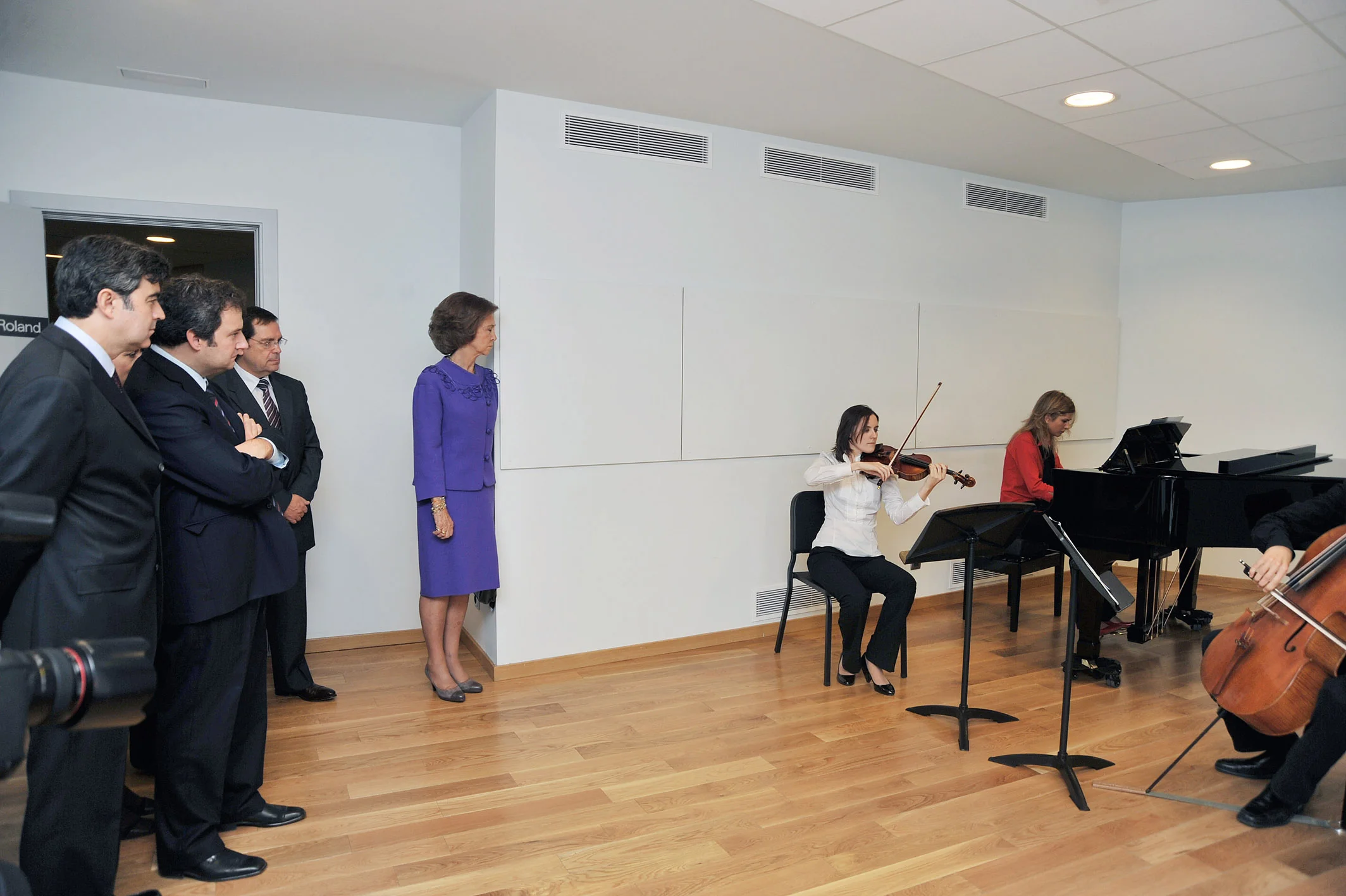 Playing for Her Majesty Queen Sofia of Spain and national political authorities
