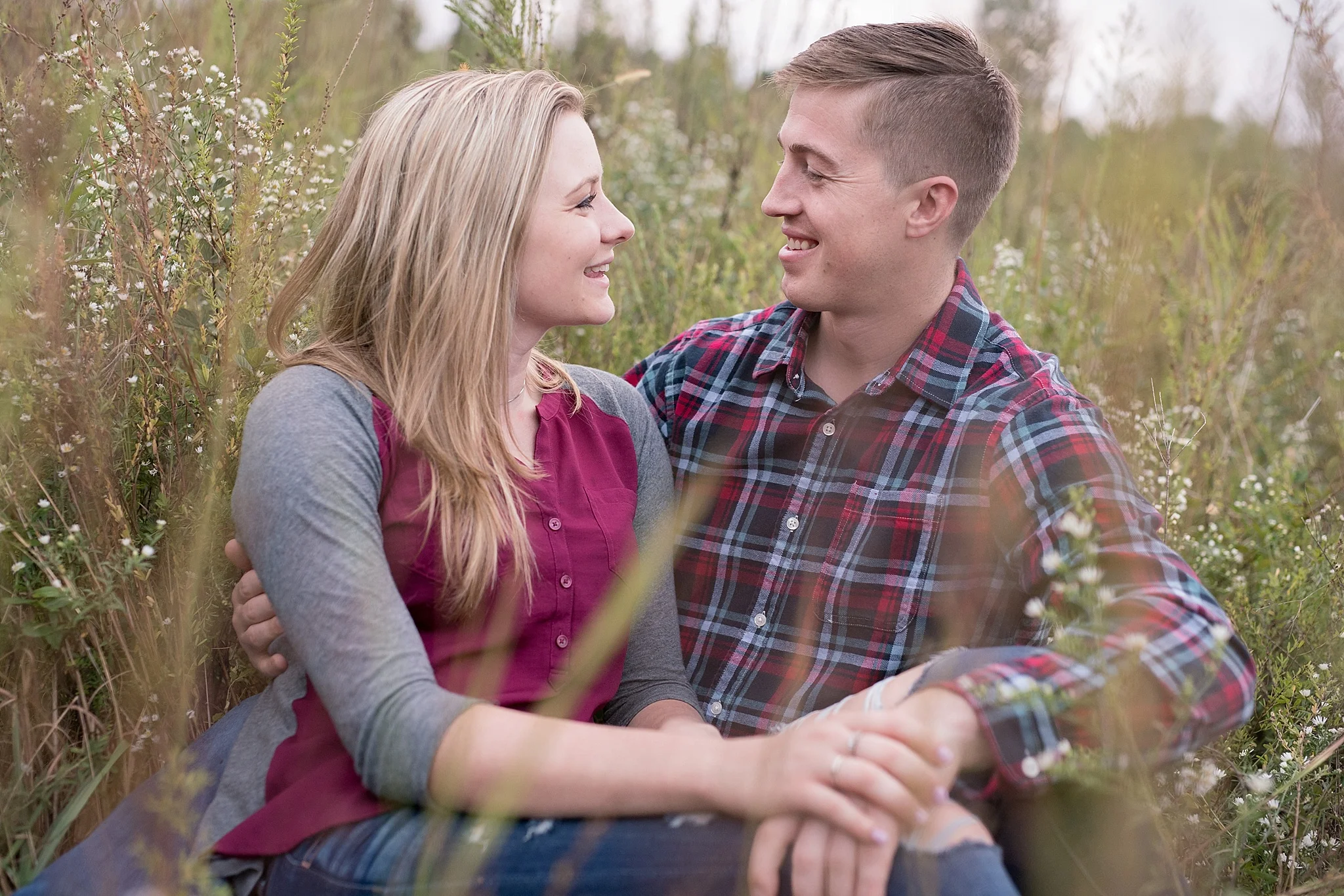 SARAH &amp; STEVE – E. CARROLL JOYNER PARK ENGAGEMENT SESSION – WAKE FOREST NC PHOTOGRAPHER